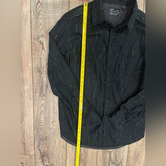 Fox Racing Men’s Black Long Sleeve Button Up Shirt Size L Casual Moto Style - Picture 10 of 10